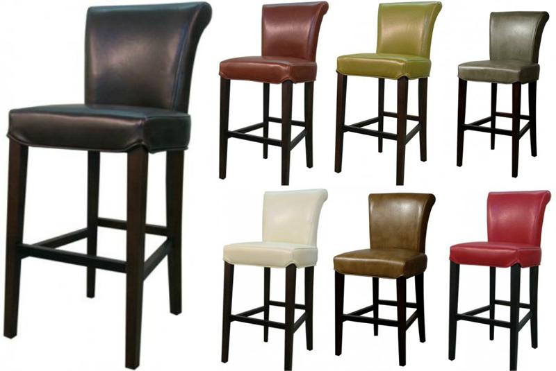 red leather bar stools kitchen