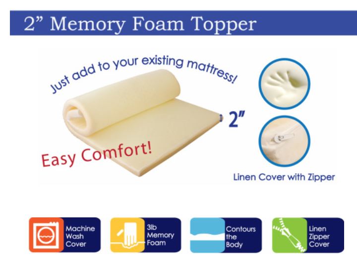 Full Size Memory Foam Topper Target