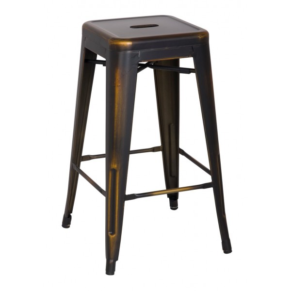 Distress Metropolis Metal Bar Stool