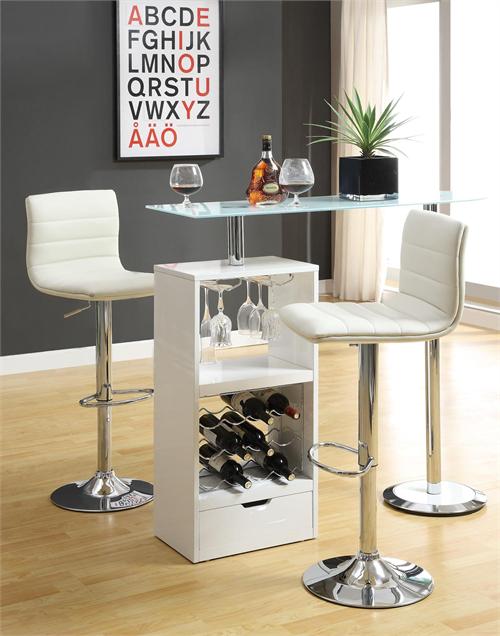 White Revolving Bar Table Item #120452 White Revolving Bar Table Item #120452