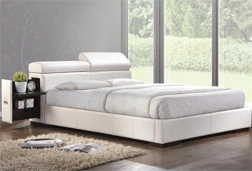 Manjot White Queen Bed Manjot White Queen Bed with build-in nightstand ,item 20420Q by acme