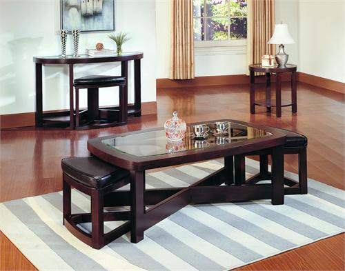 Rectangular Cocktail Table With 2 Ottoman Brussel Collection Item 3219PU-30 Rectangular Cocktail Table With 2 Ottoman Brussel Collection Item 3219PU-30 by Homelegance