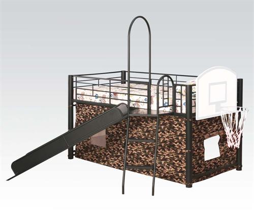 Loft Bed with Slide, Ladder and Basketabll Board Loft Bed with Slide, Ladder and Basketabll Board,37305 acme