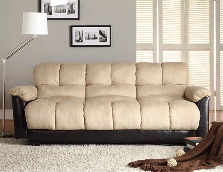 Click-Clack Beige Futon Sofa Piper Collection Style 5903NGS Click-Clack Beige Futon Sofa Piper Collection Style 5903NGS