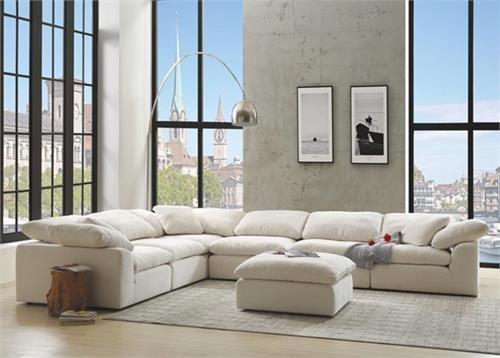 Cloud Modular Sectional Ivory Linen Item 55130, 55131, 55132, NAVEEN Cloud Modular Sectional Ivory Linen Item 55130, 55131, 55132, NAVEEN