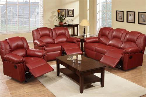 Burgundy Recliner Sofa Set Style F6678 Burgundy Recliner Sofa Set Style F6678