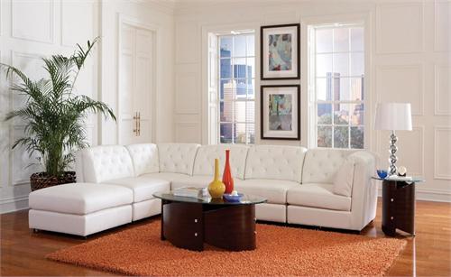 White Leather Modular Sectional Rosario Collection White Leather Modular Sectional Rosario Collection