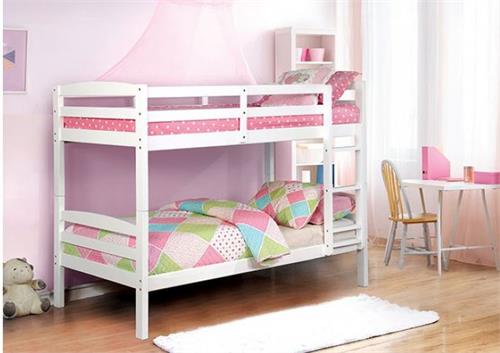 Elaine White Twin/Twin Bunk Bed Elaine White Twin/Twin Bunk Bed,cm-bk634 bunk bed,cm-bk634wh bunk bed,cm-bk634 furniture of america