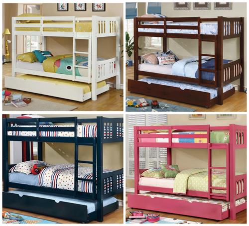 Cameron Twin/Twin Bunk Bed Cameron Twin/Twin Bunk Bed ,pink bunk bed,white bunk bed,cm-bk929 furniture of america,cm-bk929 bunk bed