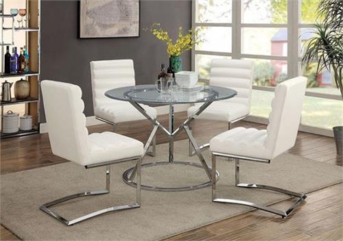 Livada White Dining Set Livada White Dining Set,cm3170 furniture of america
