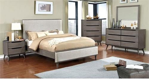 Lennart Gray Bedroom Collection Fabric Headboard Lennart Gray Bedroom Collection Fabric Headboard,cm7387gy furniture of america