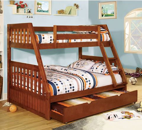 Camberra Twin/Full Bunk Bed Camberra Twin/Full Bunk Bed,cm-bk605a furniture of america,bk605 bunk bed,