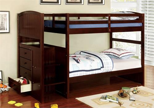 Twin/ Twin Bunk Bed Appenzell Collection Espresso Bunk Bed Appenzell Collection Espresso,cm-bk922t-ex bunk bed