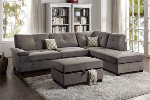 Charcoal Sectional Sofa Poundex F6425 Charcoal Sectional Sofa Poundex F6425,f6427 poundex