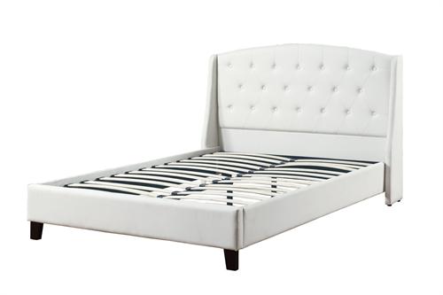 Arris White Platform Bed Arris White Platform Bed,poundex f9296,f9296 poundex