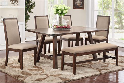 Emiko 6 Piece Dining Set Emiko 6 Piece Dining Set,f2435 poundex,f1701 poundex,f1702 poundex