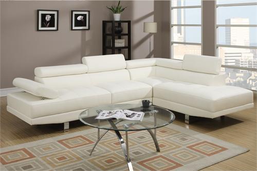 Cream Sectional Sofa Poundex F7310