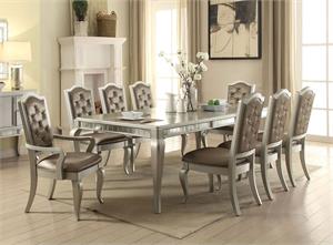 Francesca Dining Set Acme 62080,62080 acme,62080 dining,mirror dining,acme mirrored ,62080 francesca, francesca acme,francesca dining